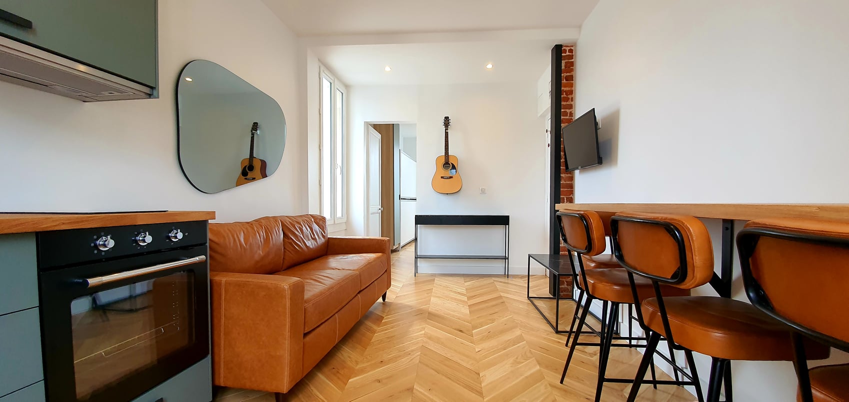 Intérieur d'un appartement rénové à L'Isle-Adam (95)