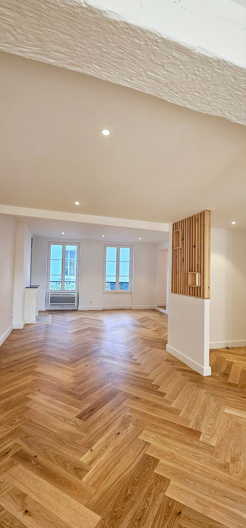 Nouveau parquet en diagonal